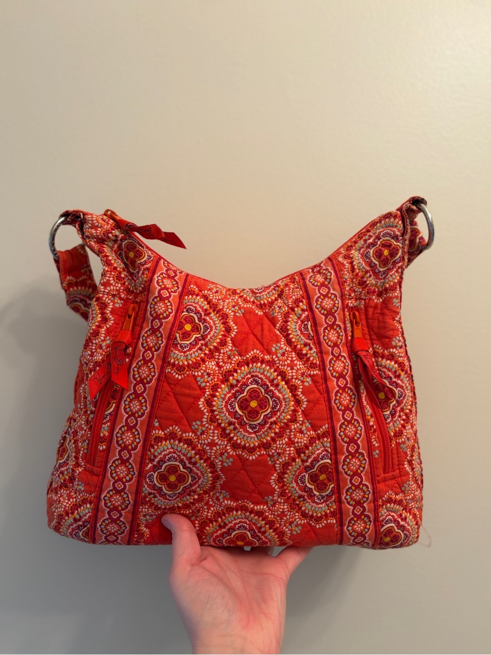 Paprika Orange Medallion Quilted Purse Shoulder Bag - Vera Bradley